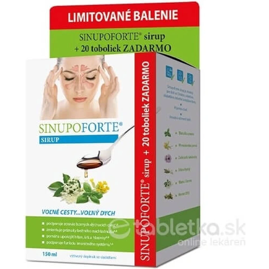 SINUPO FORTE Limitierte Packung 1×1 Set, Sirup und Kapseln