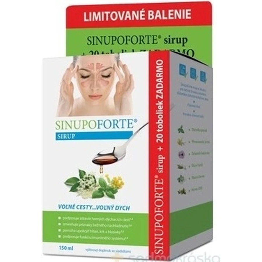 SINUPO FORTE Limitierte Packung 1×1 Set, Sirup und Kapseln
