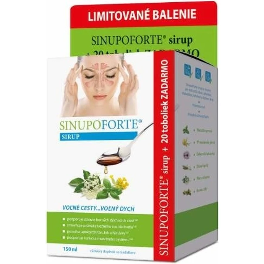 SINUPO FORTE Limitierte Packung 1×1 Set, Sirup und Kapseln