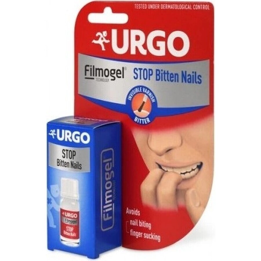 URGO FILMOGEL STOP NAIL BIKETING 1×9 ml, laca de uñas amarga contra morderse las uñas