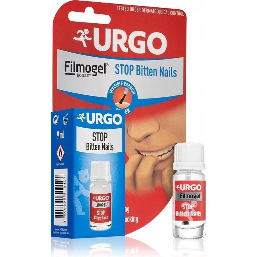 URGO FILMOGEL STOP NAIL BIKETING 1×9 ml, laca de uñas amarga contra morderse las uñas