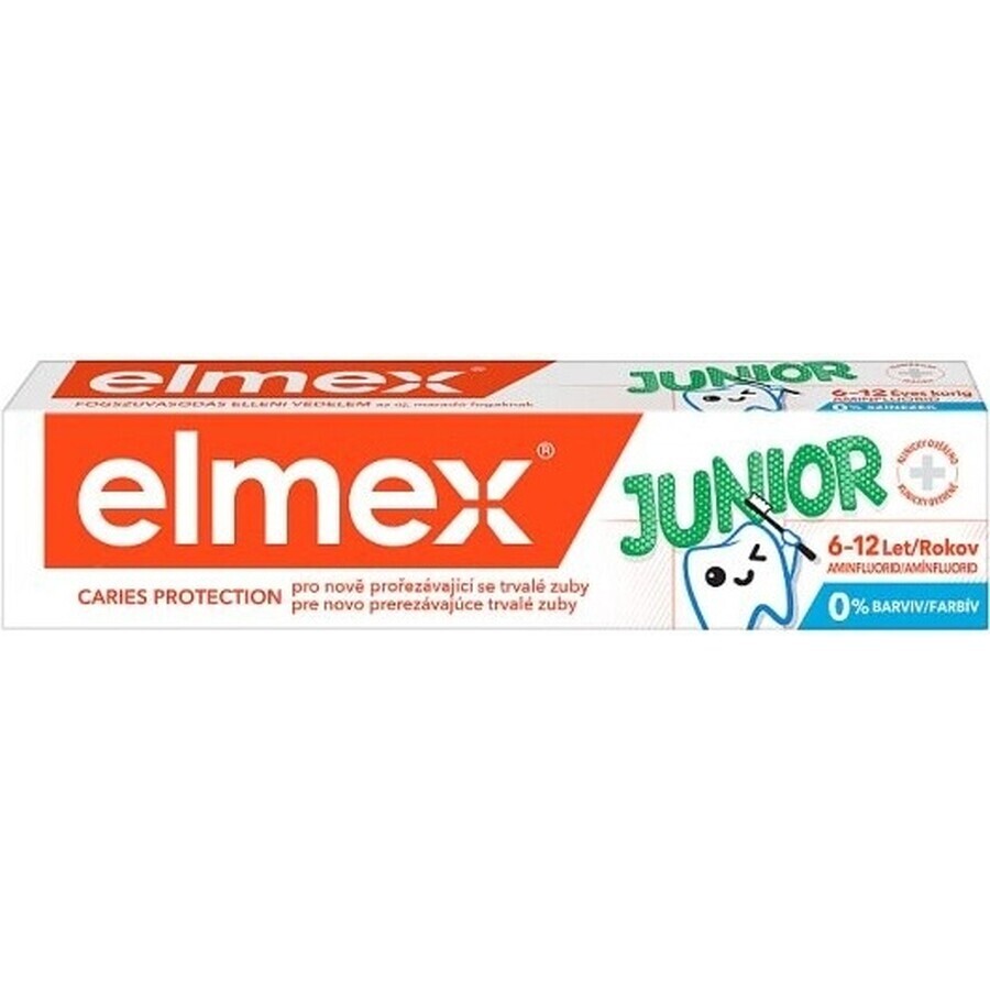 ELMEX JUNIOR PASTA DENTAL 1×75 ml, pasta dental para niños