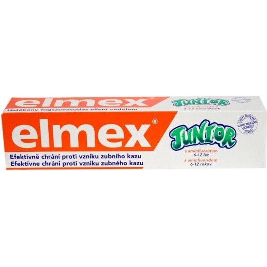 ELMEX JUNIOR PASTA DENTAL 1×75 ml, pasta dental para niños