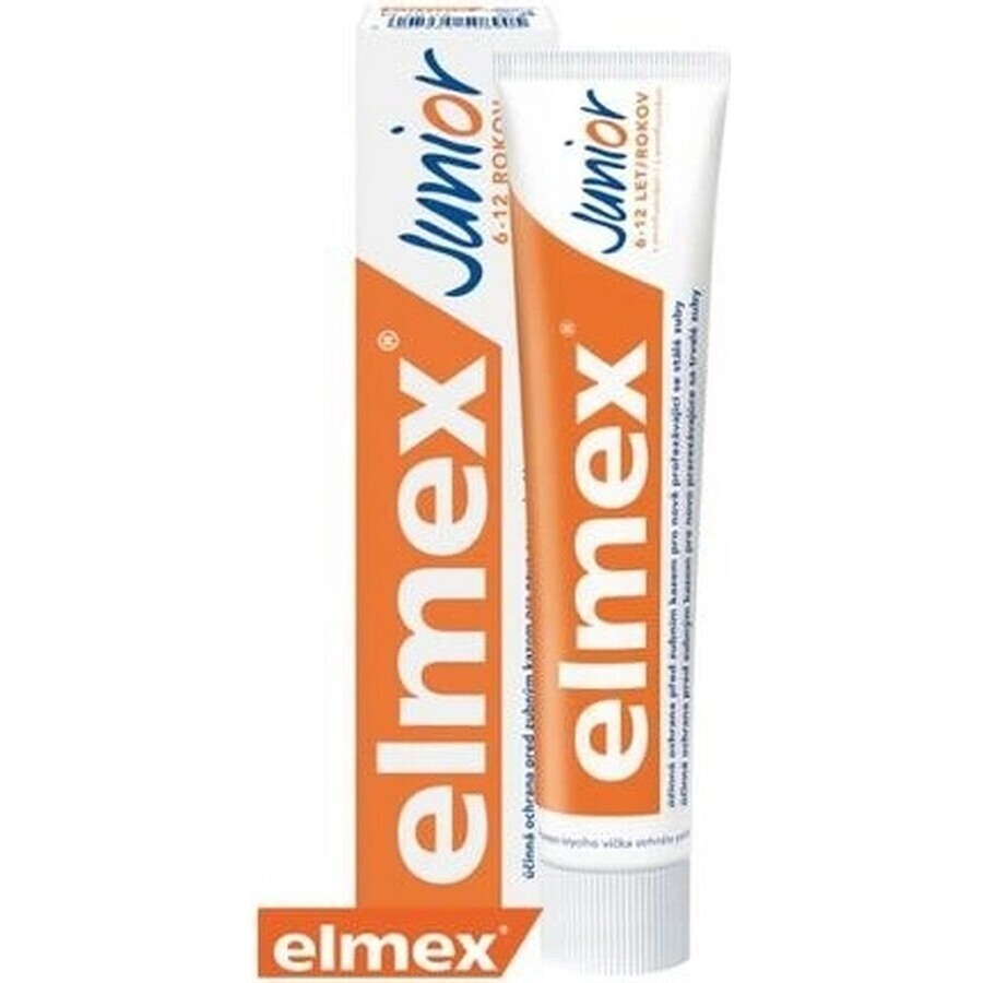 ELMEX JUNIOR PASTA DENTAL 1×75 ml, pasta dental para niños