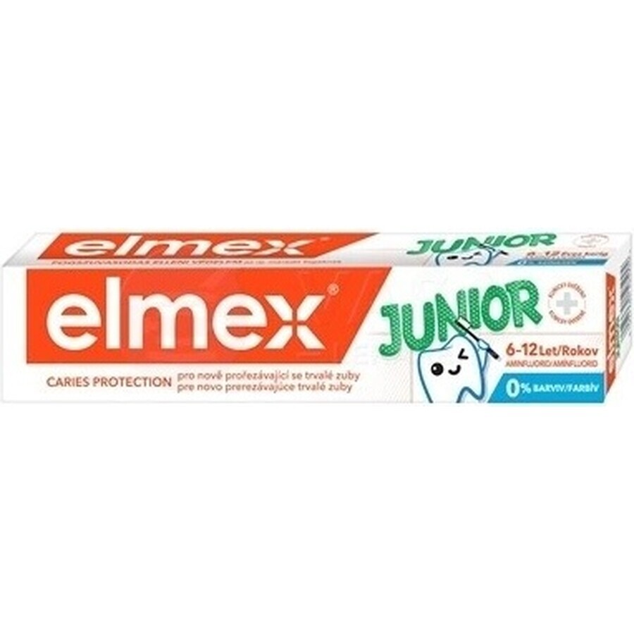 ELMEX JUNIOR PASTA DENTAL 1×75 ml, pasta dental para niños