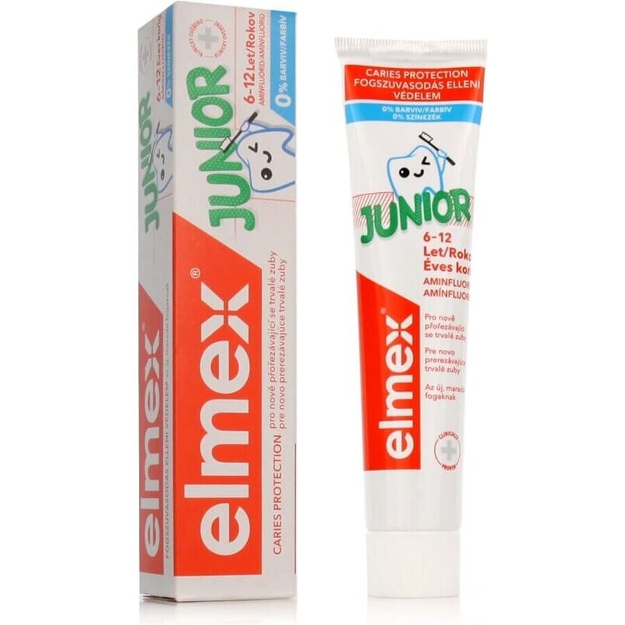 ELMEX JUNIOR PASTA DENTAL 1×75 ml, pasta dental para niños