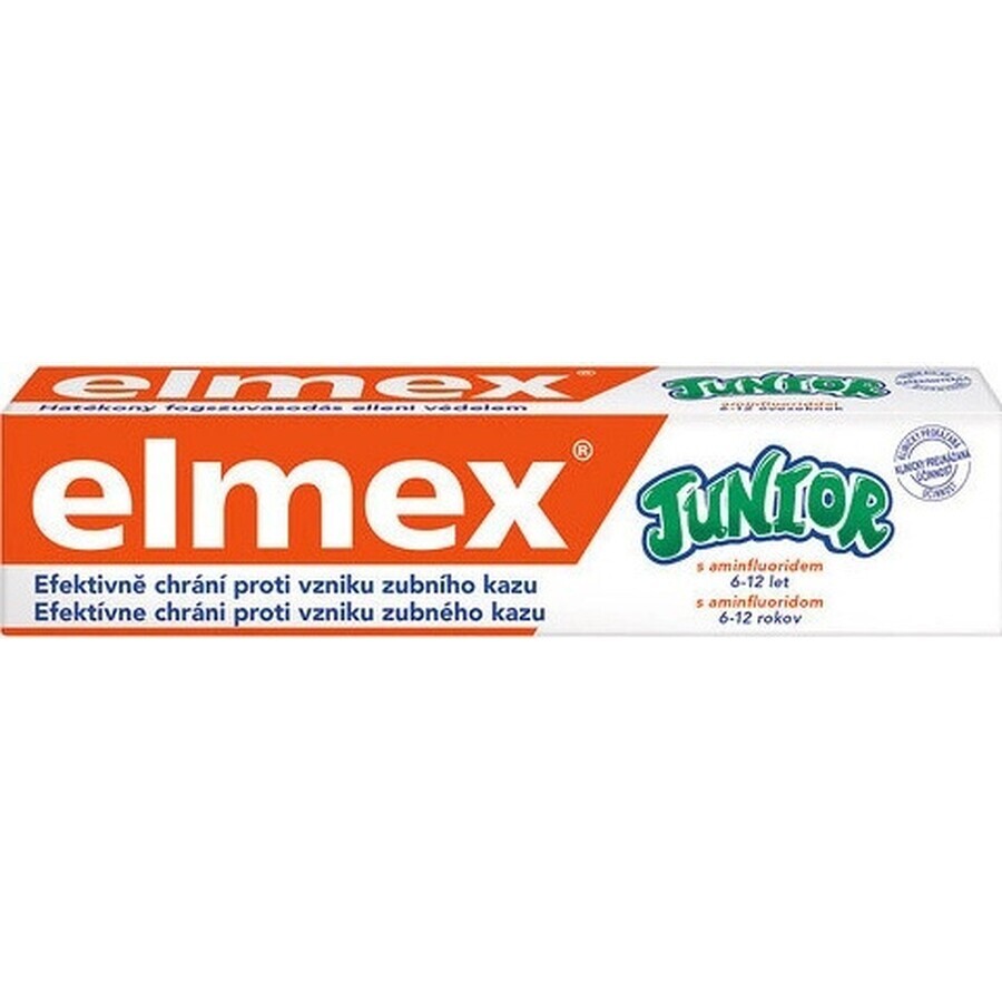 ELMEX JUNIOR PASTA DENTAL 1×75 ml, pasta dental para niños