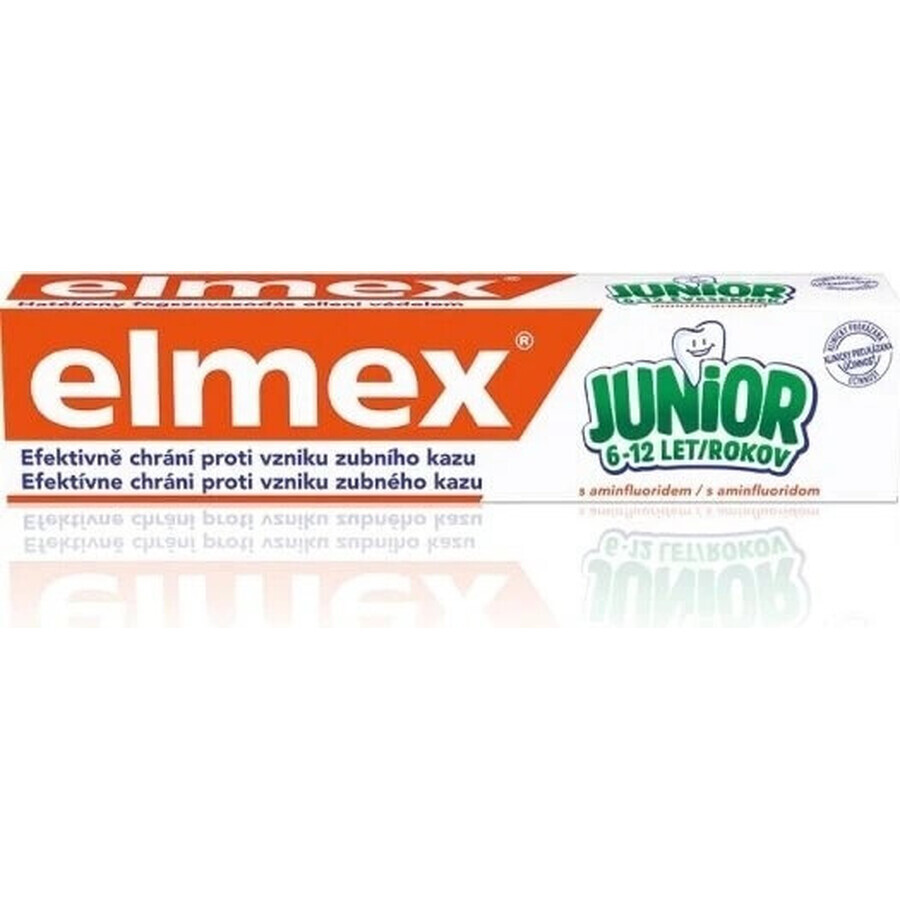 ELMEX JUNIOR PASTA DENTAL 1×75 ml, pasta dental para niños