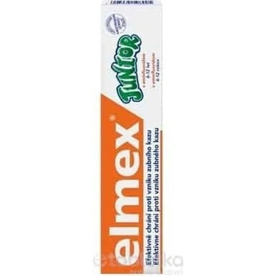 ELMEX JUNIOR PASTA DENTAL 1×75 ml, pasta dental para niños