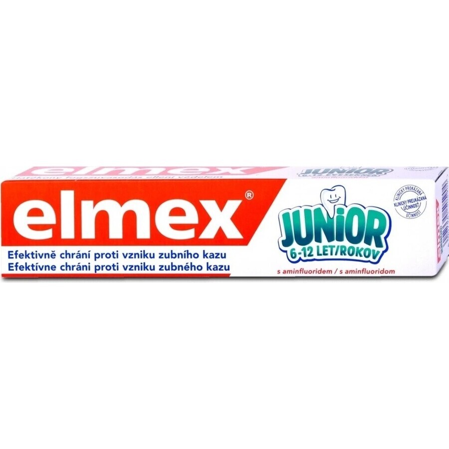 ELMEX JUNIOR PASTA DENTAL 1×75 ml, pasta dental para niños