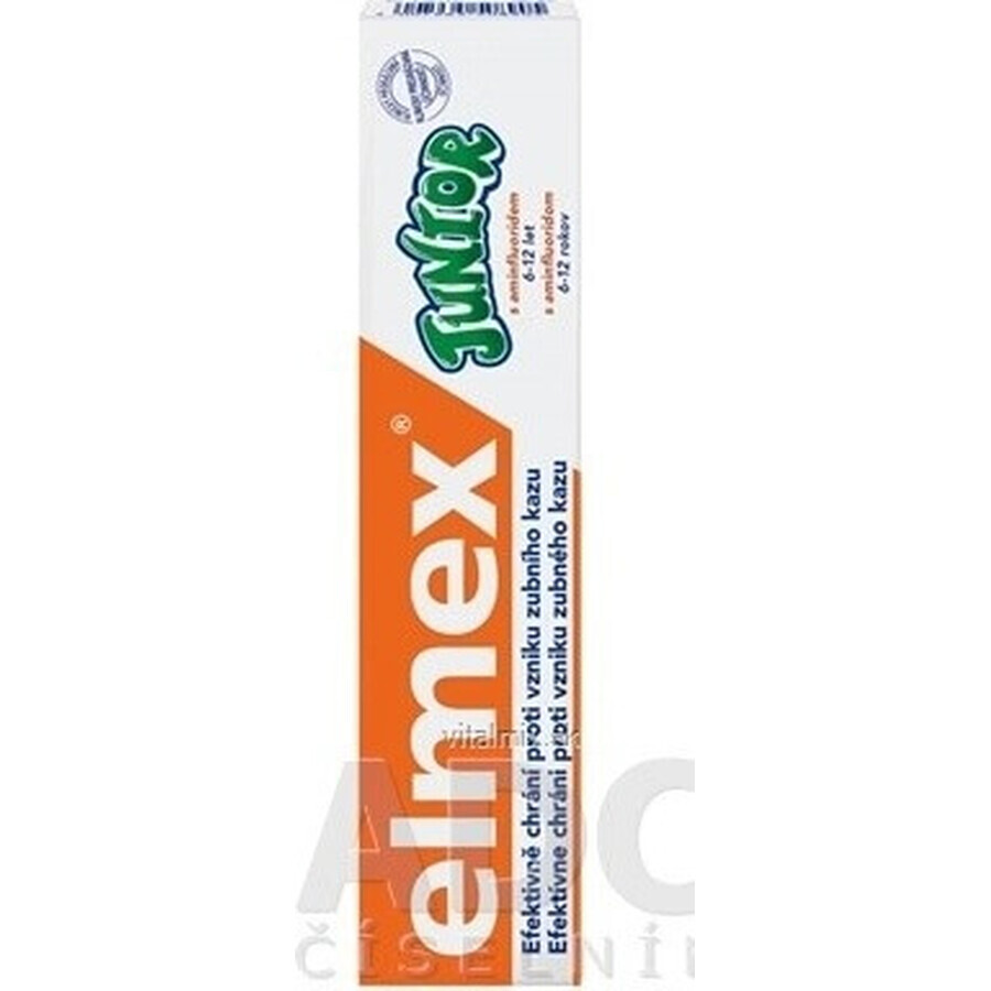 ELMEX JUNIOR PASTA DENTAL 1×75 ml, pasta dental para niños