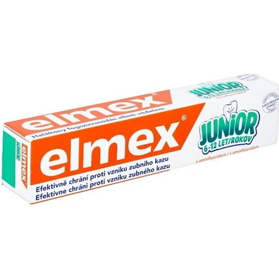 ELMEX JUNIOR PASTA DENTAL 1×75 ml, pasta dental para niños