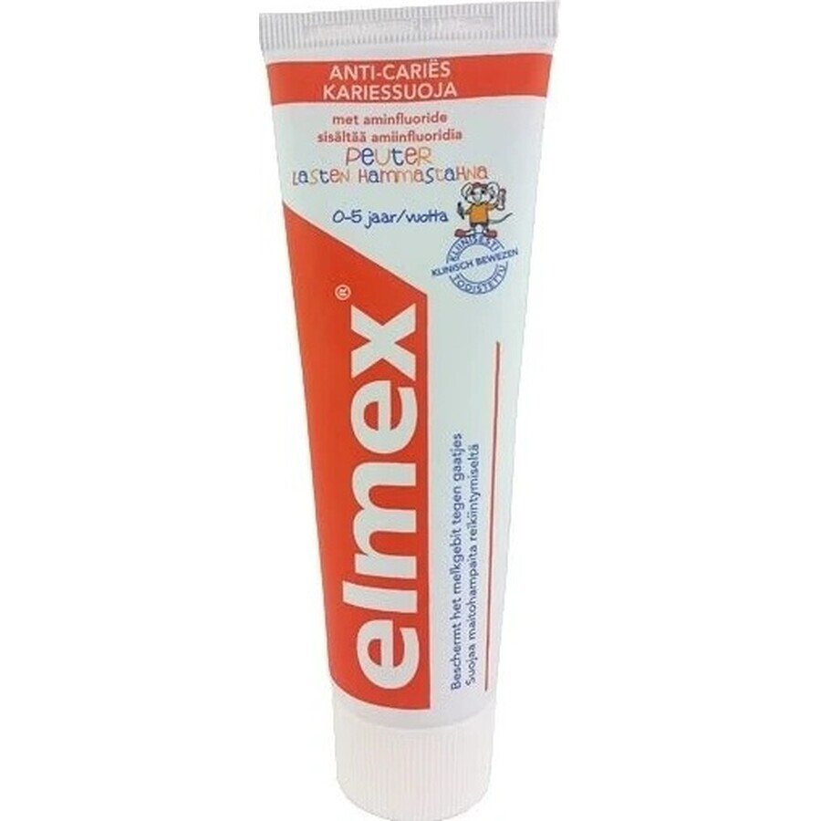 ELMEX JUNIOR PASTA DENTAL 1×75 ml, pasta dental para niños