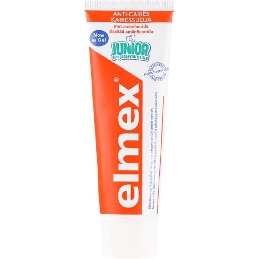 ELMEX JUNIOR PASTA DENTAL 1×75 ml, pasta dental para niños