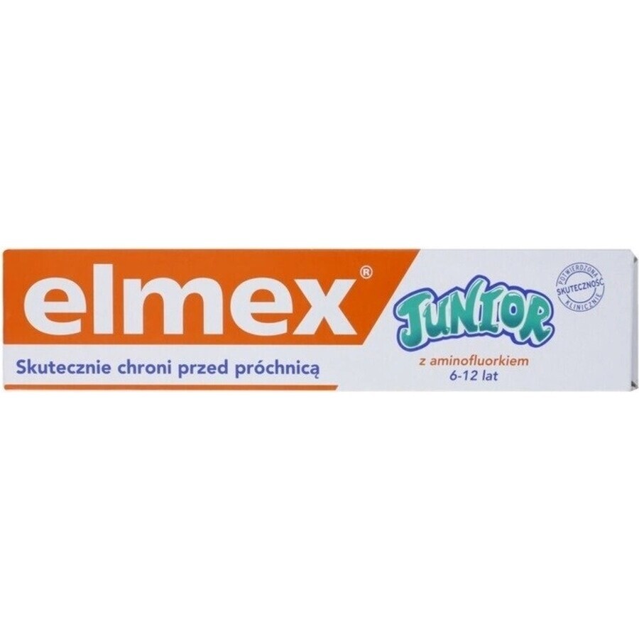 ELMEX JUNIOR PASTA DENTAL 1×75 ml, pasta dental para niños