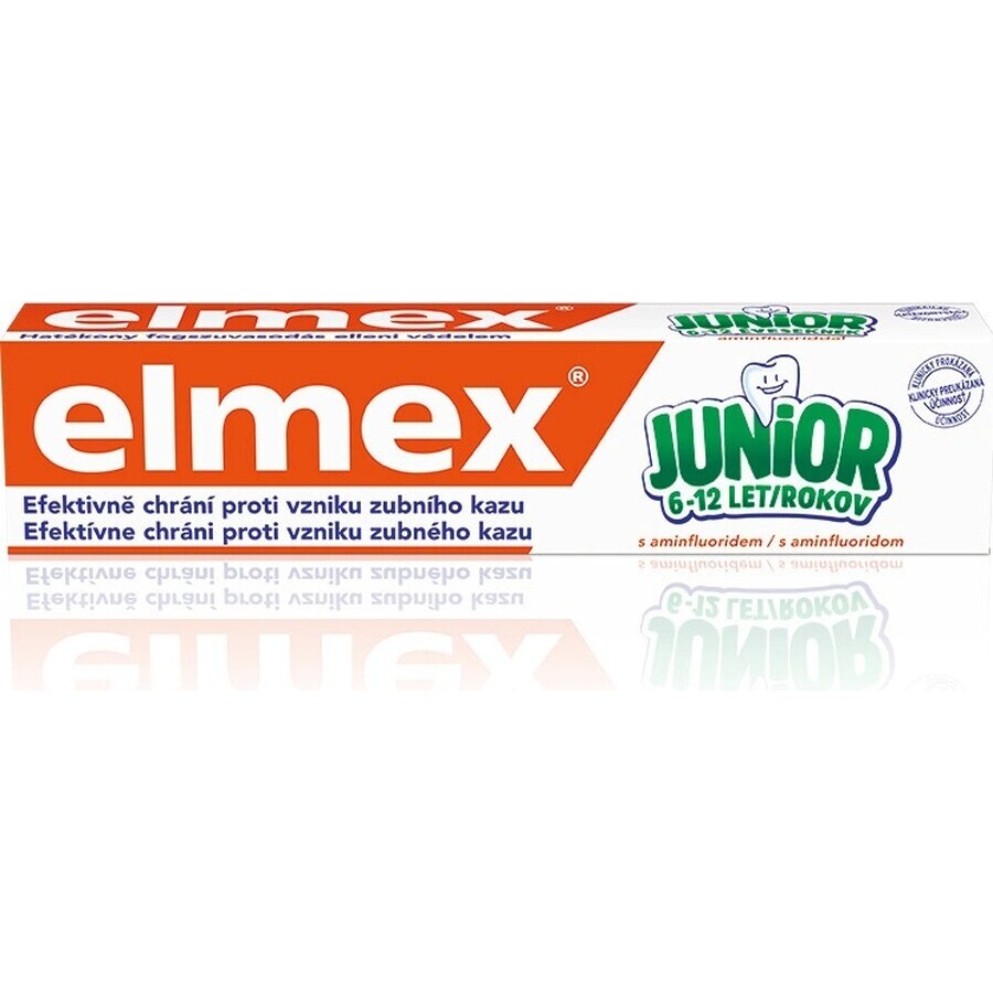 ELMEX JUNIOR PASTA DENTAL 1×75 ml, pasta dental para niños