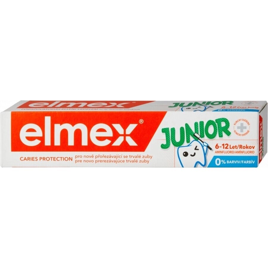 ELMEX JUNIOR PASTA DENTAL 1×75 ml, pasta dental para niños