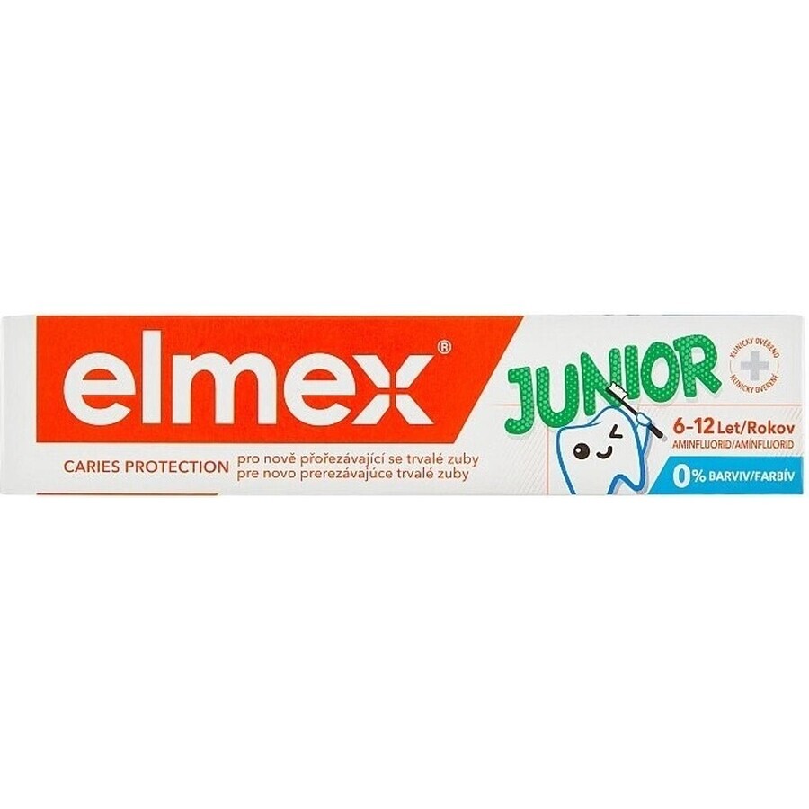 ELMEX JUNIOR PASTA DENTAL 1×75 ml, pasta dental para niños