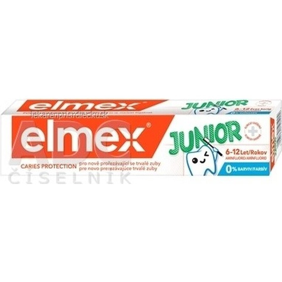 ELMEX JUNIOR PASTA DENTAL 1×75 ml, pasta dental para niños