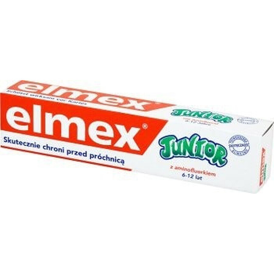 ELMEX JUNIOR PASTA DENTAL 1×75 ml, pasta dental para niños