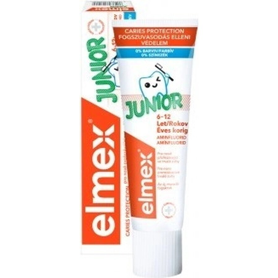 ELMEX JUNIOR PASTA DENTAL 1×75 ml, pasta dental para niños