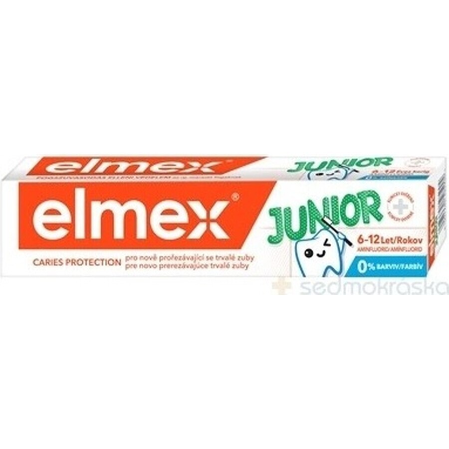 ELMEX JUNIOR PASTA DENTAL 1×75 ml, pasta dental para niños