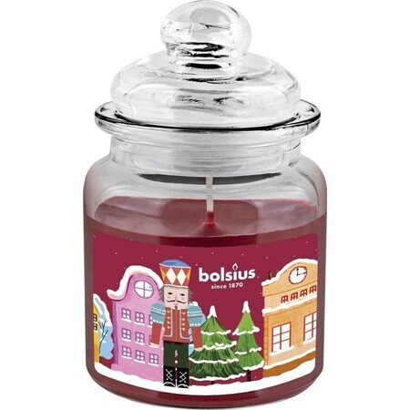 Bolsius Scented candle with nutcracker in red glass 1×1 pc, size 79 x 129 mm