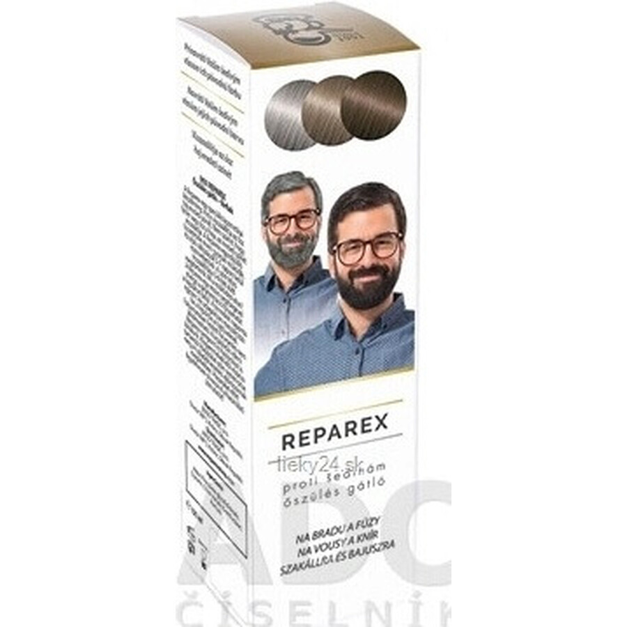 REPAREX Anti cheveux gris pour barbe et moustache 1×125 ml, pour barbe et moustache