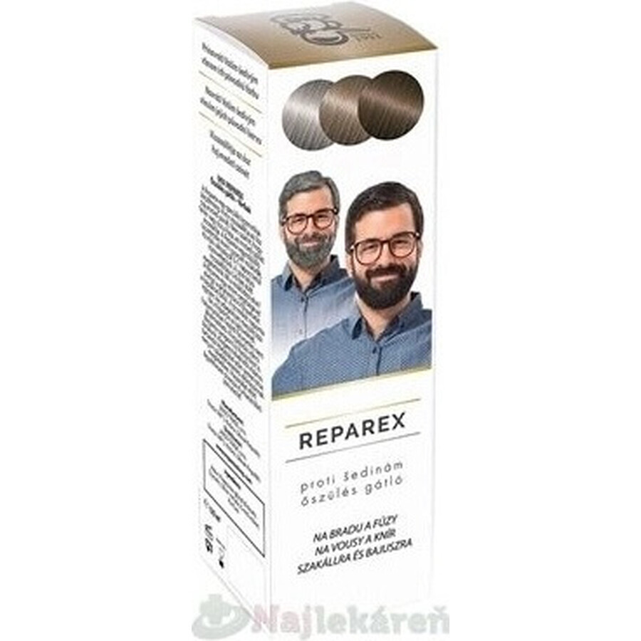 REPAREX Anti cheveux gris pour barbe et moustache 1×125 ml, pour barbe et moustache