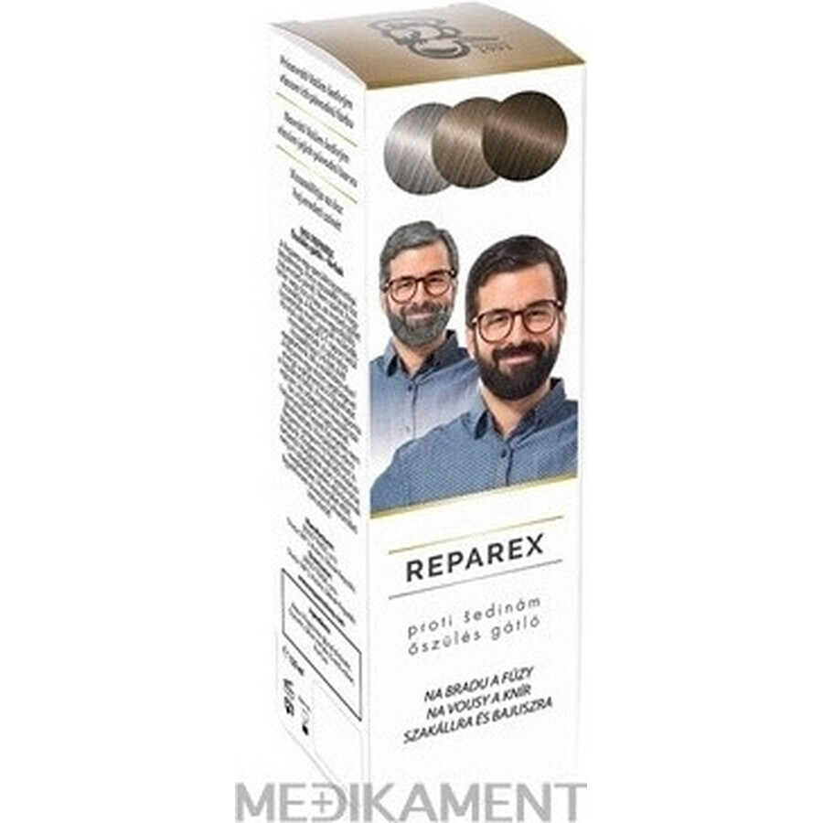 REPAREX Anti cheveux gris pour barbe et moustache 1×125 ml, pour barbe et moustache