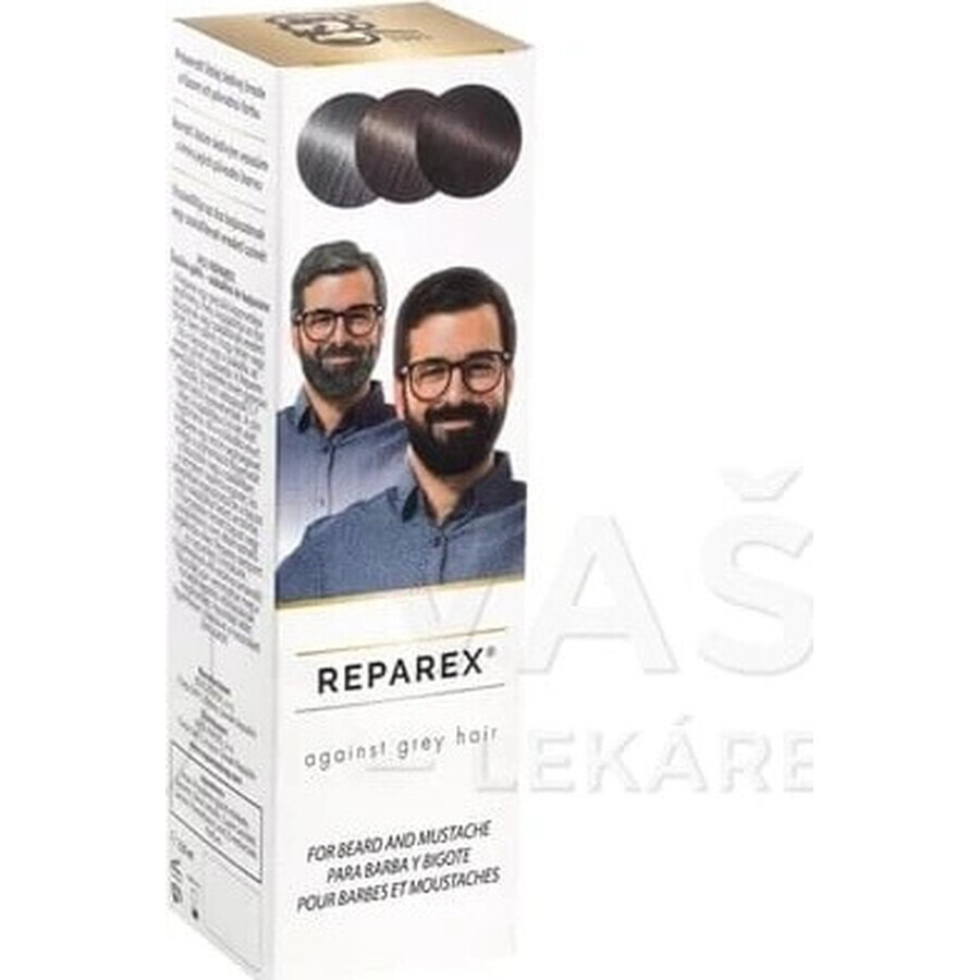 REPAREX Anti cheveux gris pour barbe et moustache 1×125 ml, pour barbe et moustache