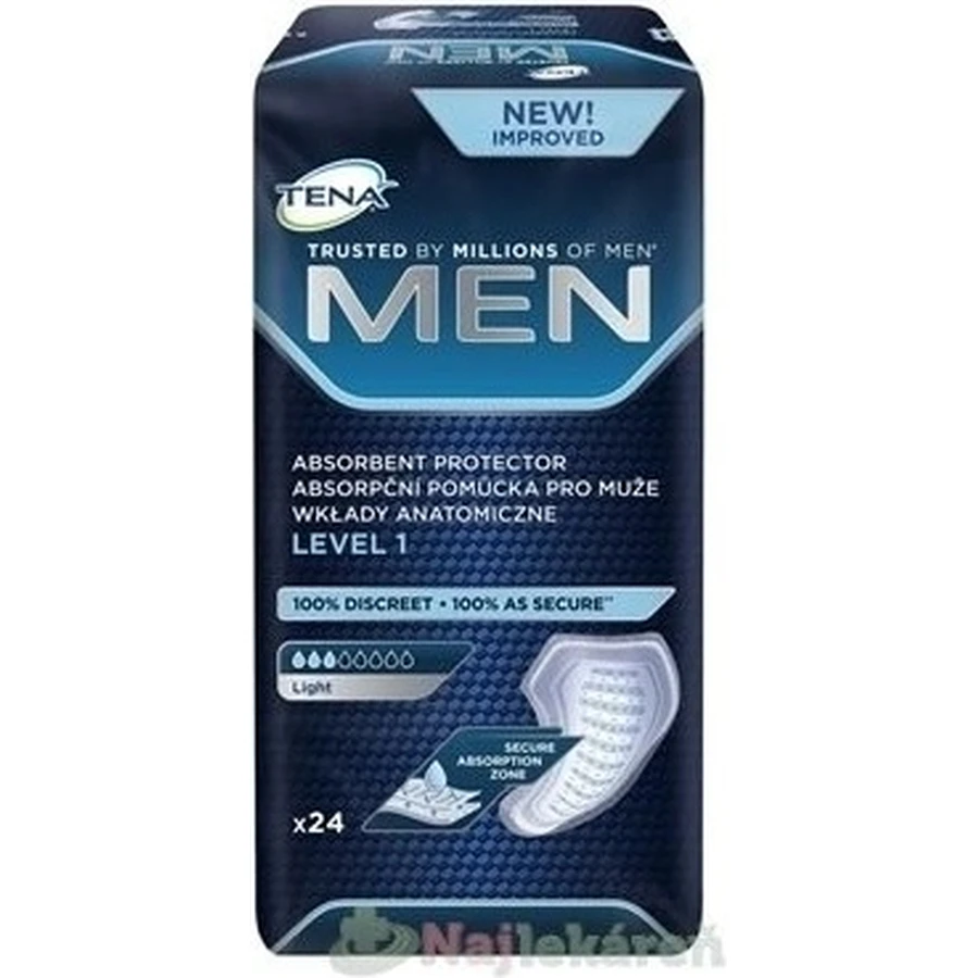 TENA Men Level 1 1×24 compresas para la incontinencia masculina