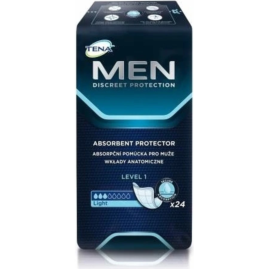 TENA Men Level 1 1×24 compresas para la incontinencia masculina
