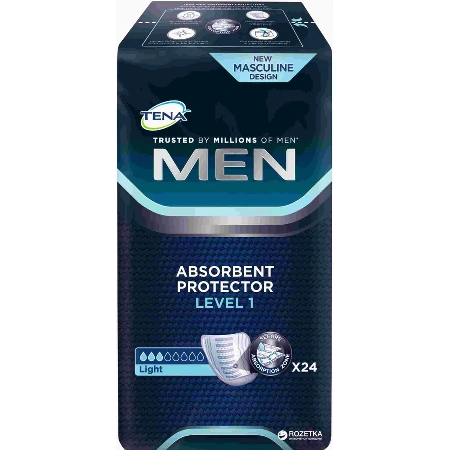 TENA Men Level 1 1×24 compresas para la incontinencia masculina