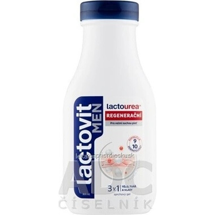 Lactovit MEN Lactourea Gel de Ducha Regenerador 3 en 1 1x300 ml