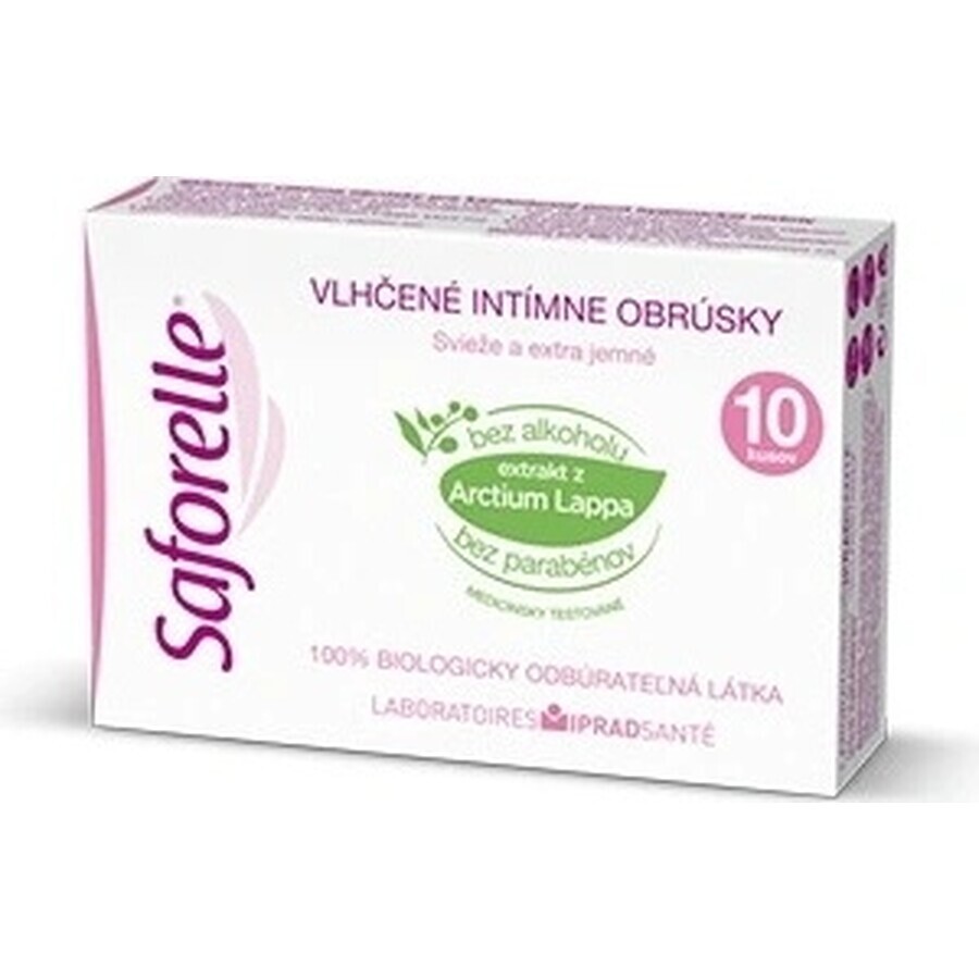 SAFORELLE INTIMA Toallitas 1×10 uds, toallitas húmedas