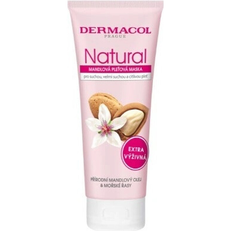 Dermacol NATURAL Mascarilla Facial Nutritiva de Almendras 1×100 ml, mascarilla facial