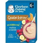 Gerber Natural Milk Porridge Wheat-Oat 1×220 g, framboise et banane (à partir de 6 mois)