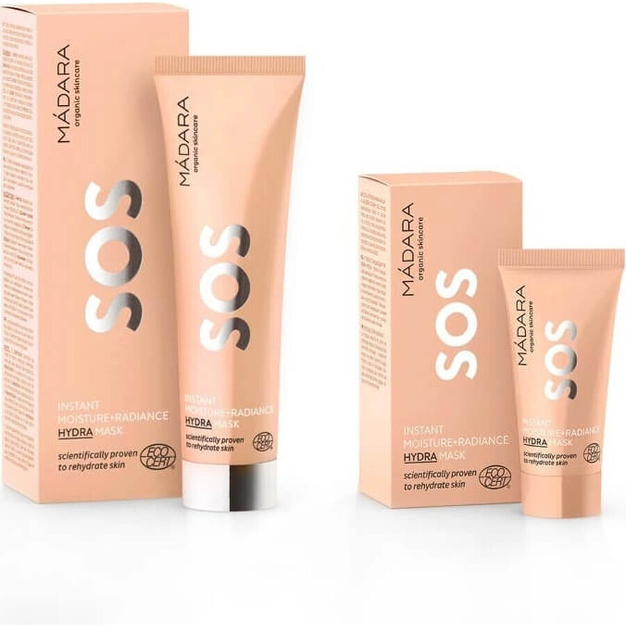 Mádara SOS Hydra Instant Moisturising Mask 1×60 ml, masque de soin naturel