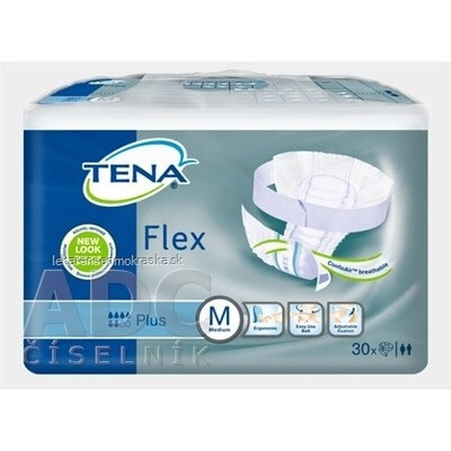 TENA Flex Plus M 1×30 pcs, incontinence briefs with quick release waistband