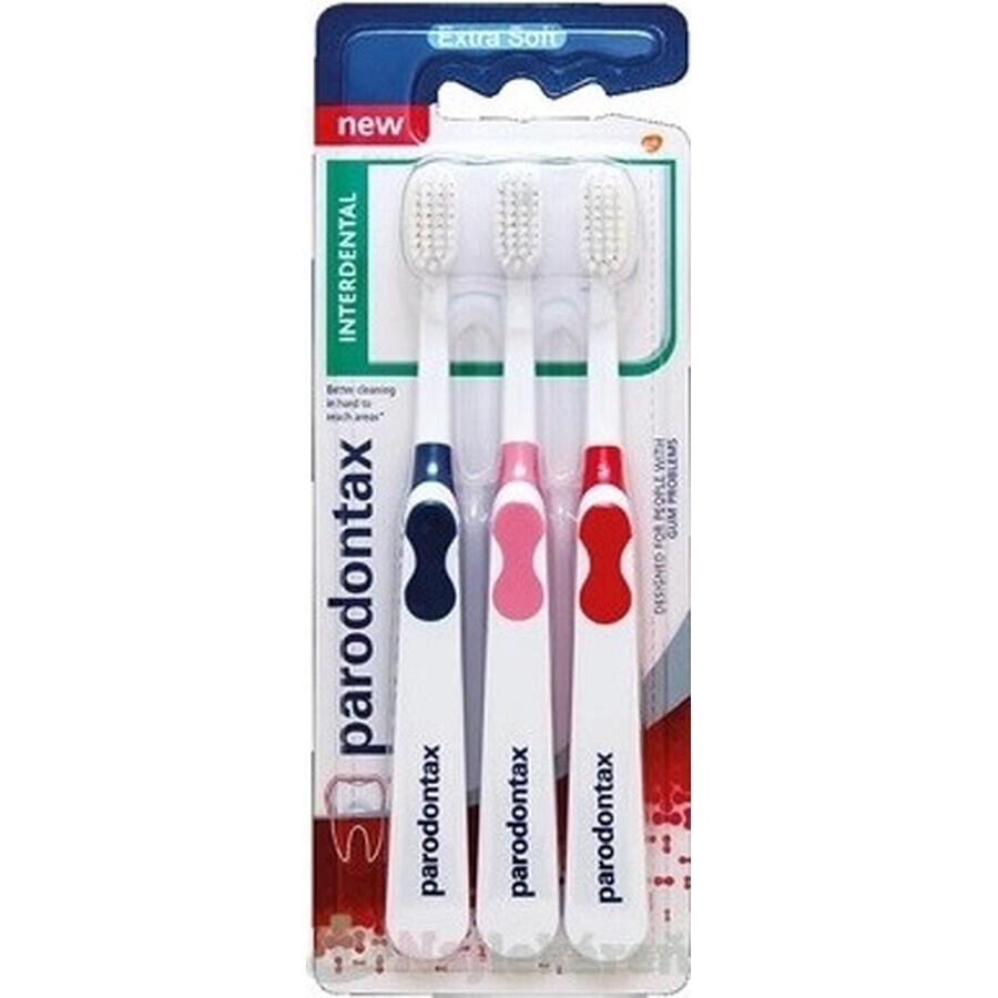 Parodontax Interdental Triopack Extra Suave 1×3 pcs, cepillo de dientes