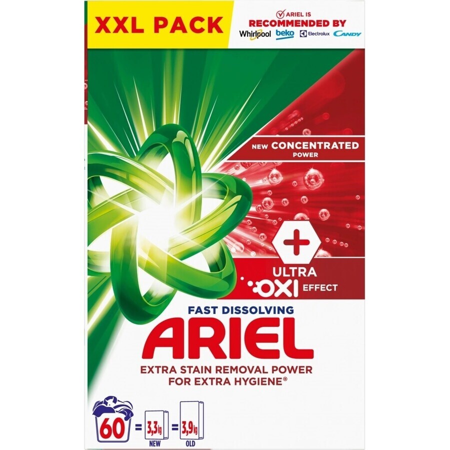 Ariel Polvo 3,3kg/60PD Ultra Oxi Effect 1×3,3kg polvo