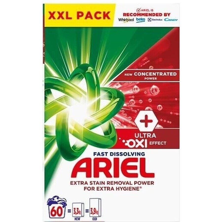 Ariel Polvo 3,3kg/60PD Ultra Oxi Effect 1×3,3kg polvo