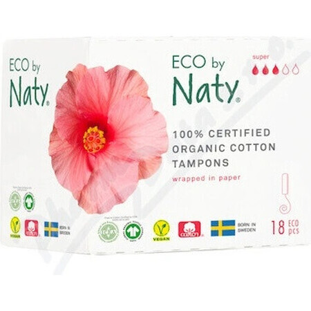 ECO BY NATY Tampons for women (18 pcs) - super 1×18 pcs