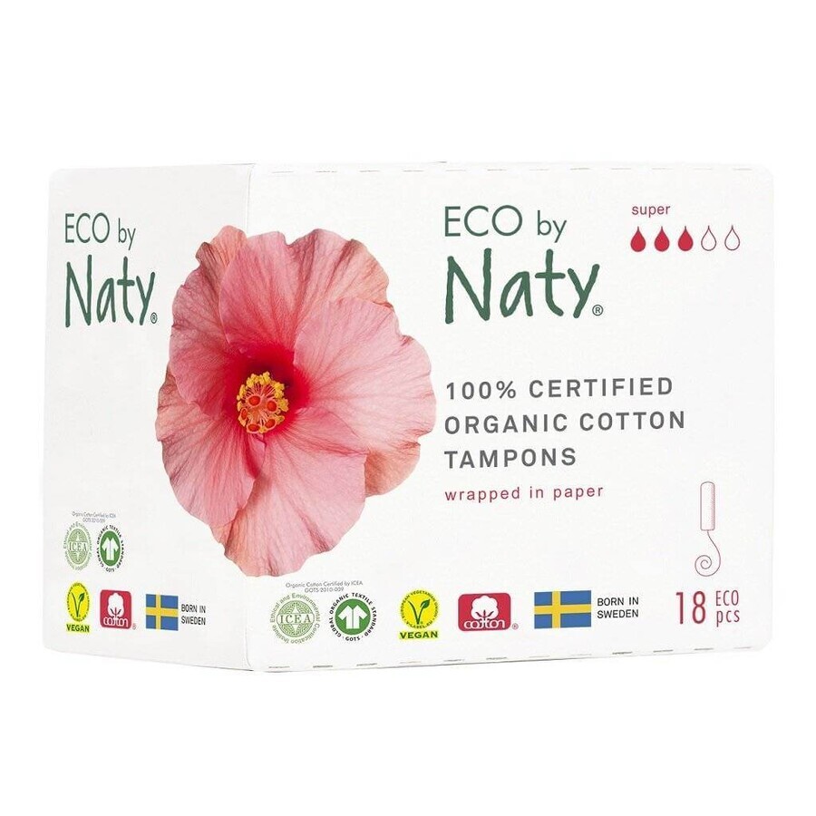 ECO BY NATY Tampons for women (18 pcs) - super 1×18 pcs