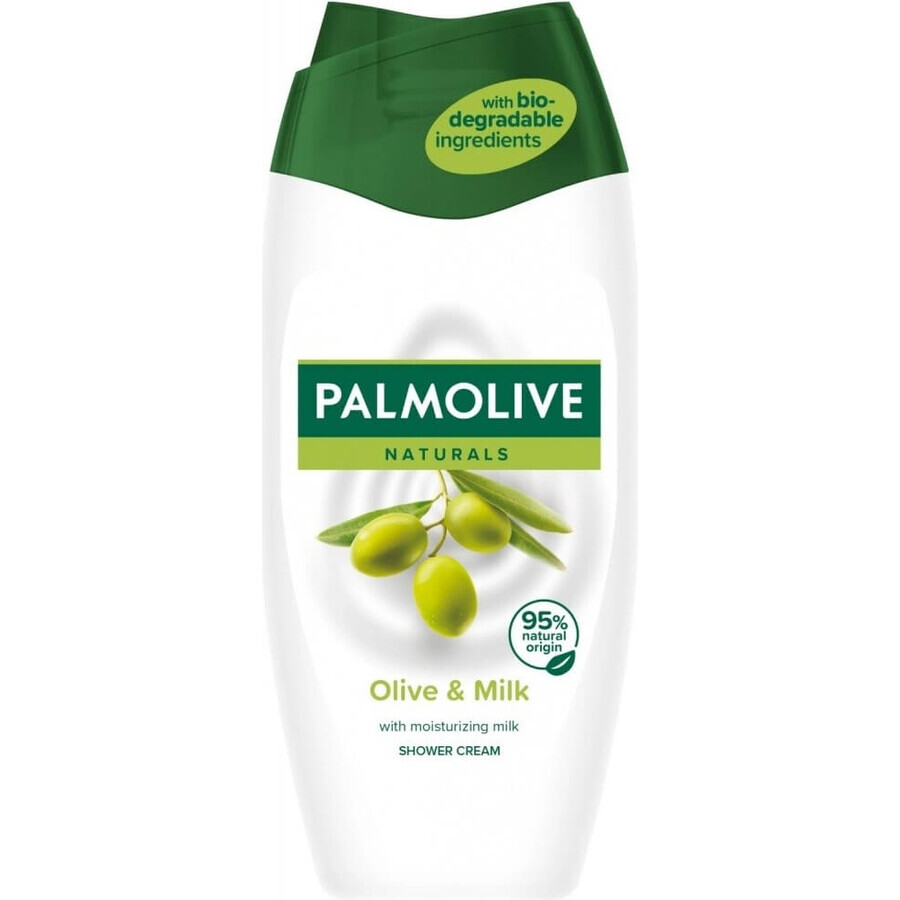 Gel douche Palmolive Nat.Olive Milk 1×250 ml, hydratant et nourrissant pour la peau