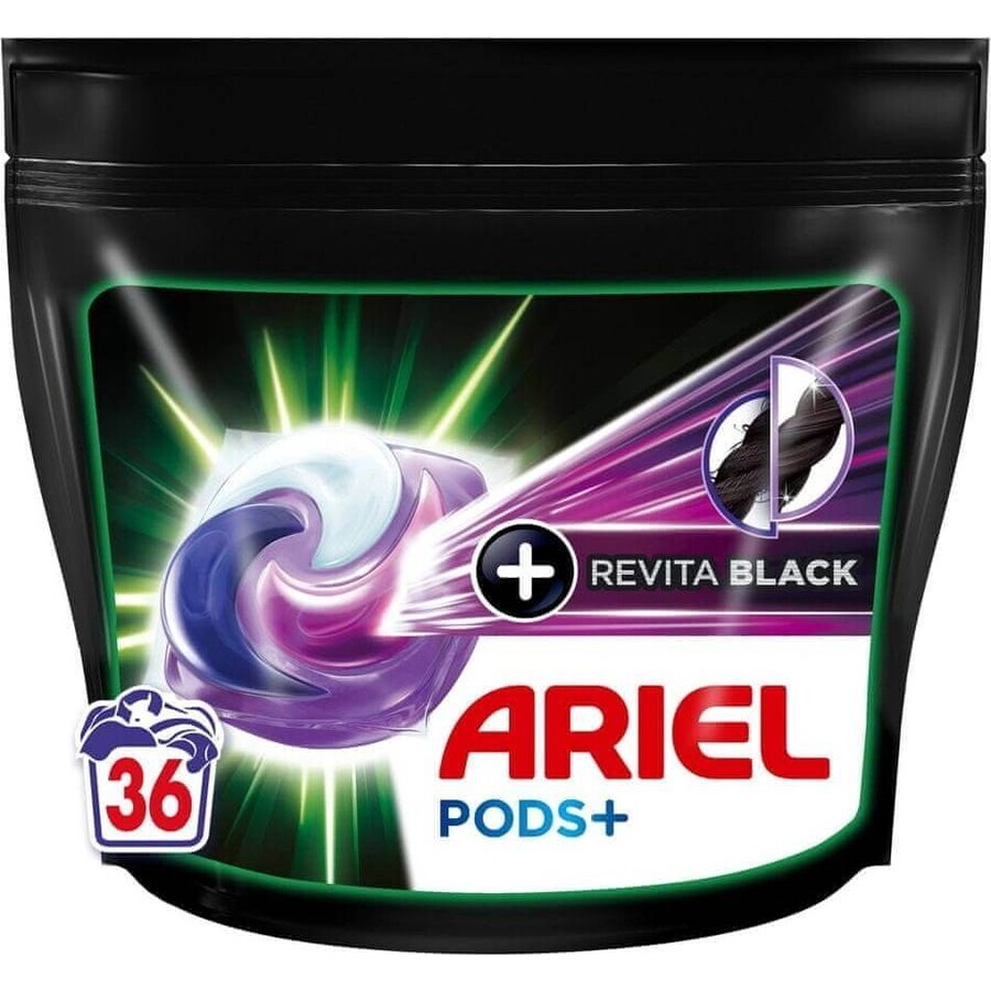 Ariel All-in-1 PODS Revita Revita All-in-1 PODS Revita Negro, Cápsulas de gel de lavado, 36 lavados 1×36pcs, Cápsulas de gel de lavado