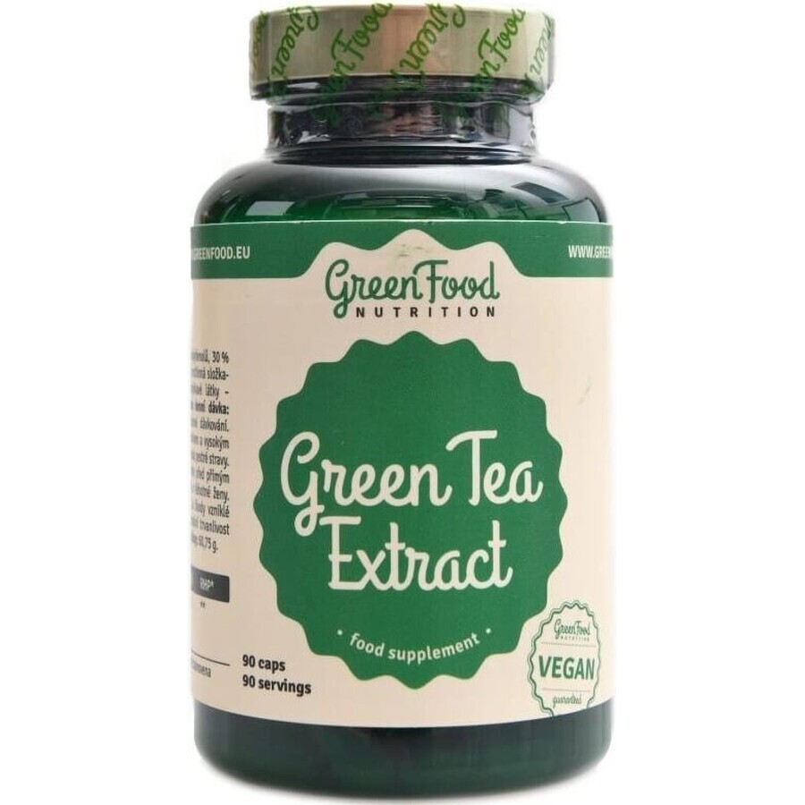 GreenFood Nutrition Extracto de Té Verde 1×90 cps, suplemento dietético