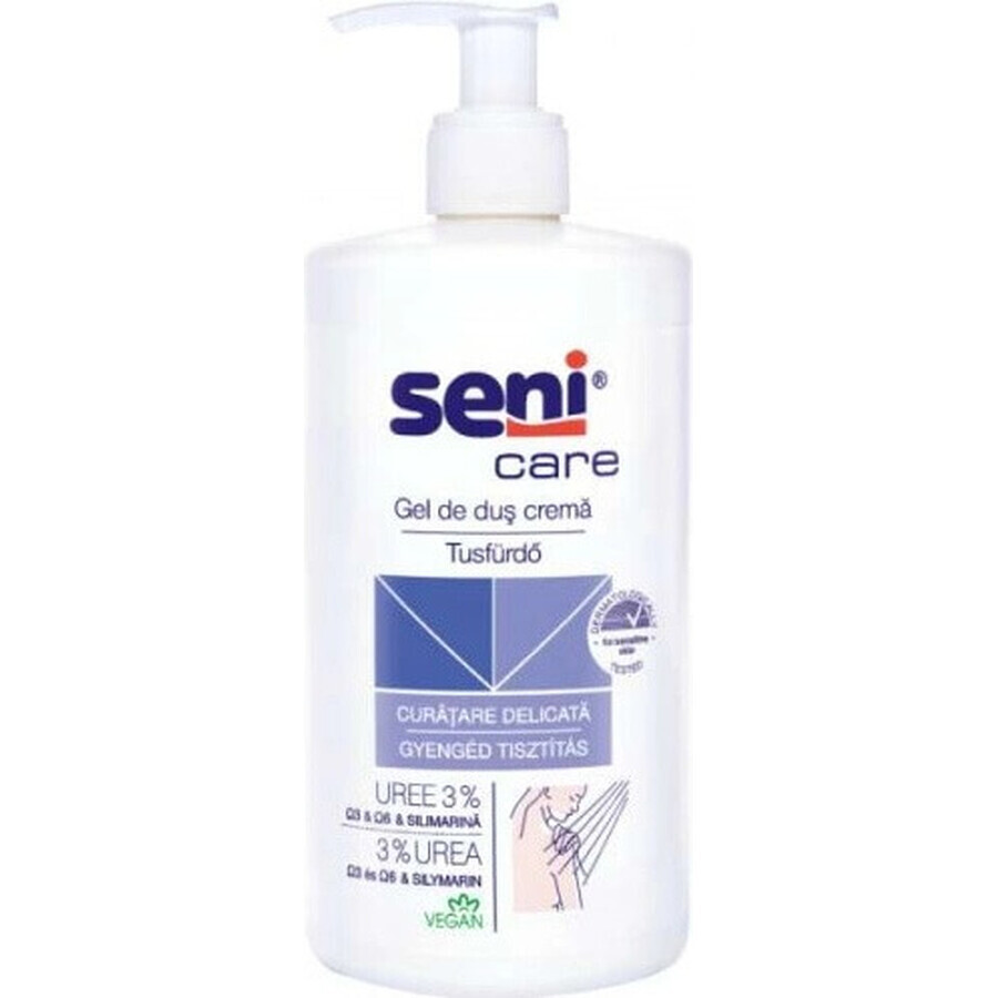 Seni Care Gel de duș cremos 3% uree, omega 3,6, silimarină, 1x500 ml