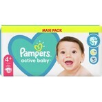 Pampers Active Baby MP S4+ 1×54 pzs, talla S4+, pañales bebé